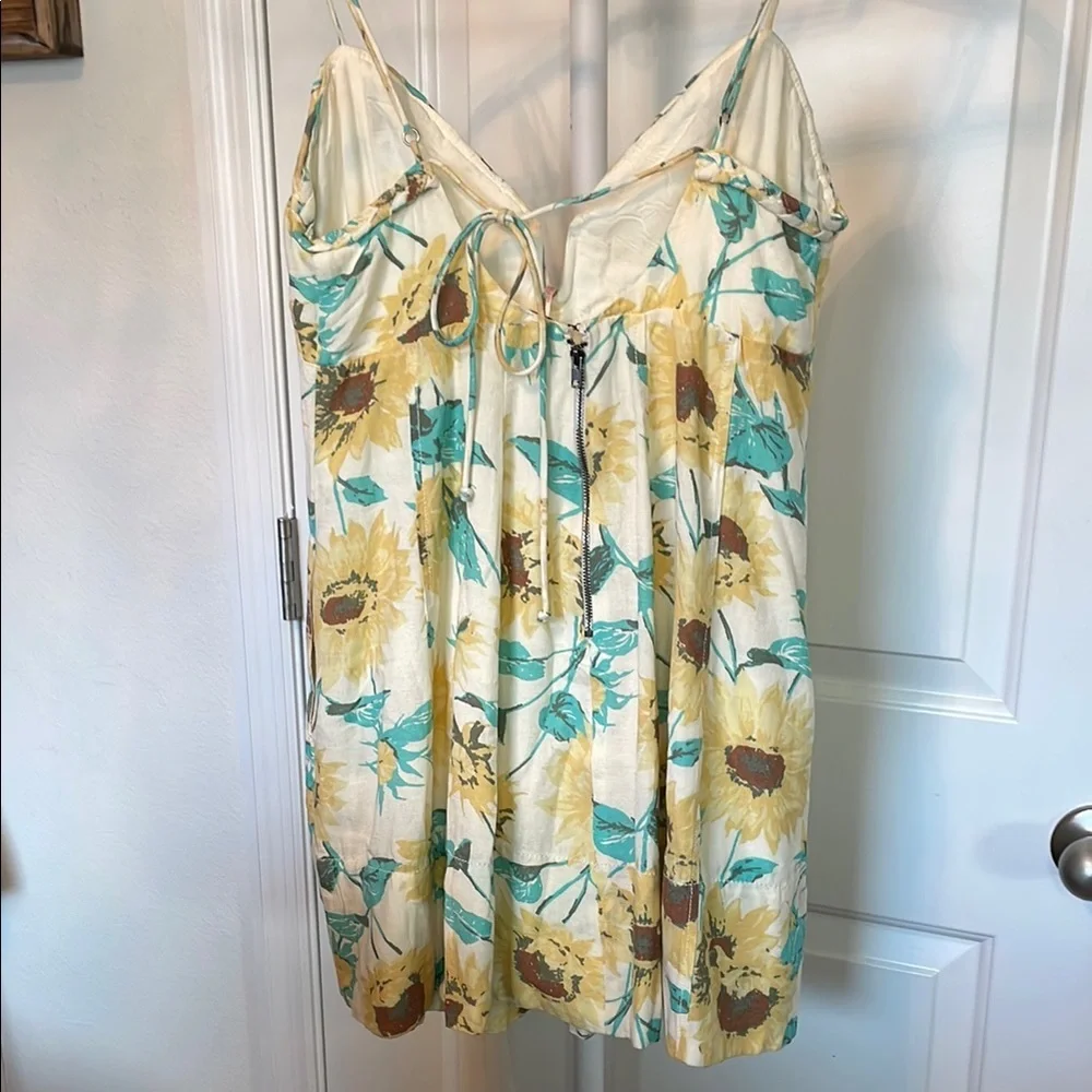Free People Pale Sunflower Combo Mini Dress